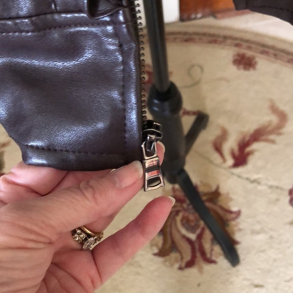 Dress Barn faux leather brown so soft jacket. Size 18/20 Ptp26”. Just stunning! - Picture 3 of 8
